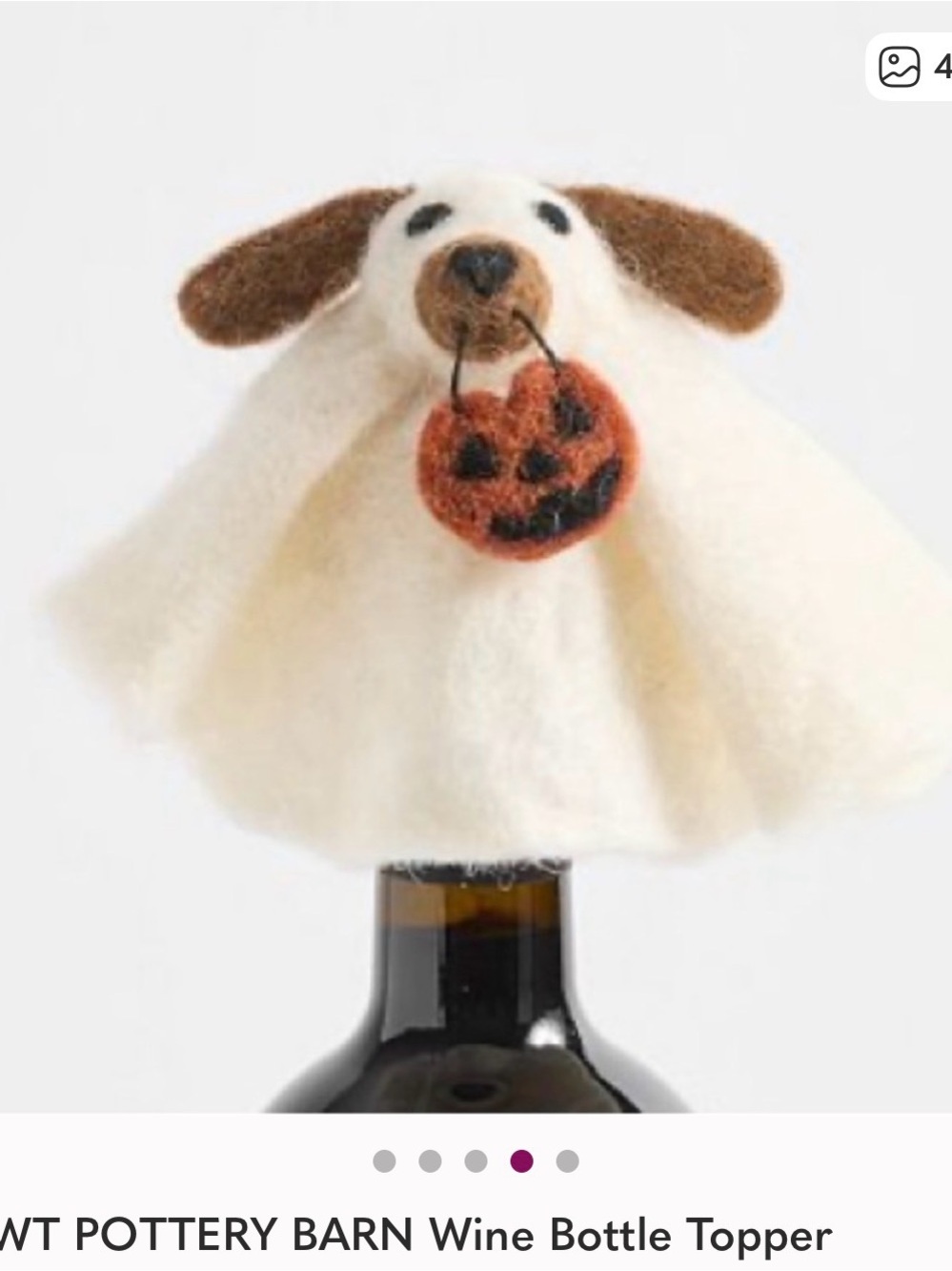 NWT POTTERY BARN WINE TOPPER